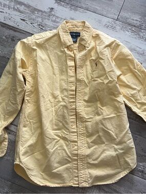 Polo by Ralph Lauren Unisex Yellow Button-Down Oxford Shirt like new condition.